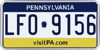 PA license plate LFO9156