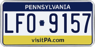PA license plate LFO9157