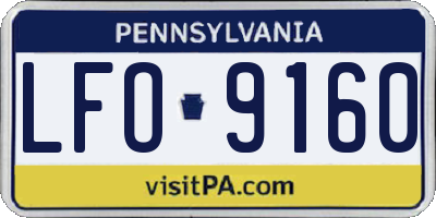 PA license plate LFO9160