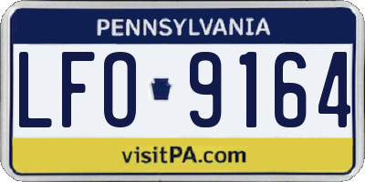 PA license plate LFO9164