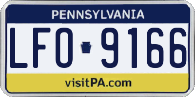 PA license plate LFO9166