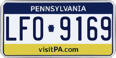 PA license plate LFO9169