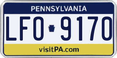 PA license plate LFO9170