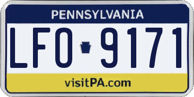 PA license plate LFO9171
