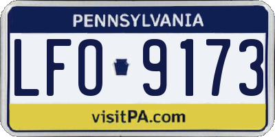 PA license plate LFO9173