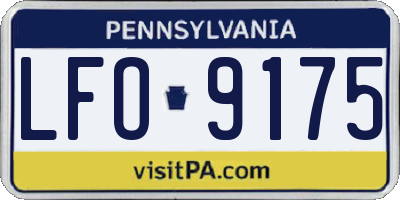 PA license plate LFO9175