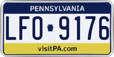 PA license plate LFO9176