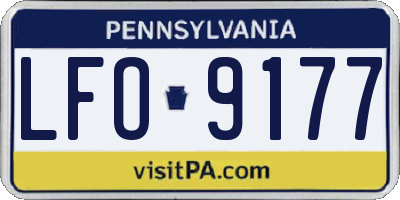 PA license plate LFO9177