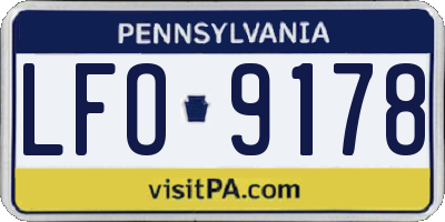 PA license plate LFO9178