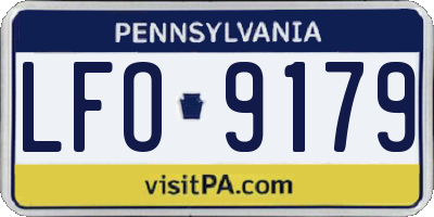 PA license plate LFO9179