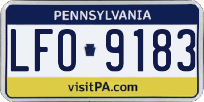 PA license plate LFO9183