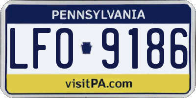 PA license plate LFO9186