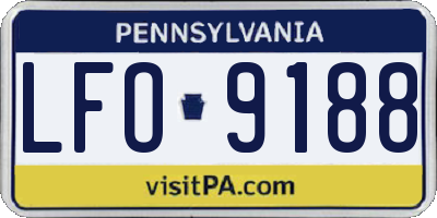 PA license plate LFO9188