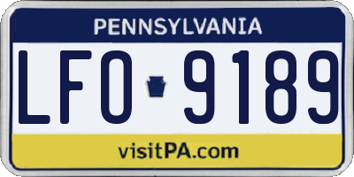 PA license plate LFO9189
