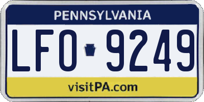 PA license plate LFO9249