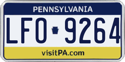 PA license plate LFO9264