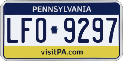 PA license plate LFO9297