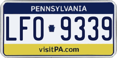 PA license plate LFO9339