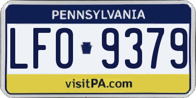 PA license plate LFO9379