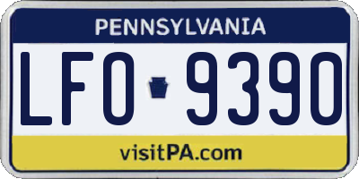 PA license plate LFO9390