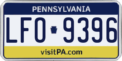 PA license plate LFO9396