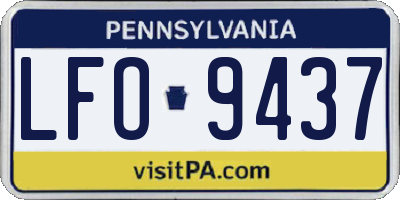PA license plate LFO9437