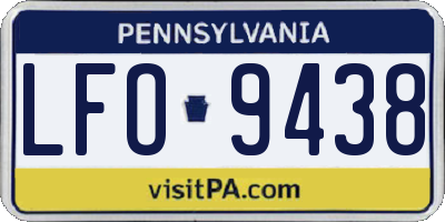 PA license plate LFO9438