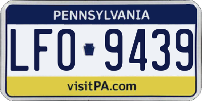 PA license plate LFO9439