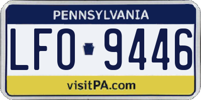 PA license plate LFO9446