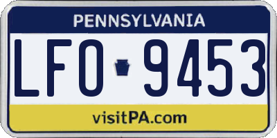 PA license plate LFO9453