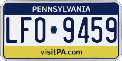 PA license plate LFO9459