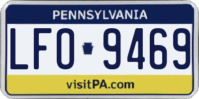 PA license plate LFO9469