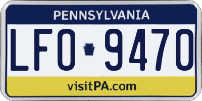 PA license plate LFO9470