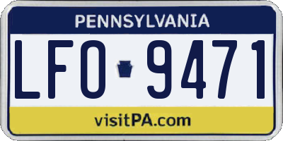 PA license plate LFO9471