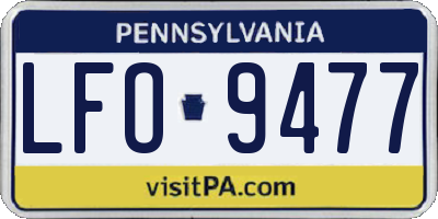 PA license plate LFO9477