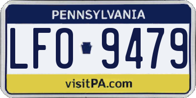 PA license plate LFO9479