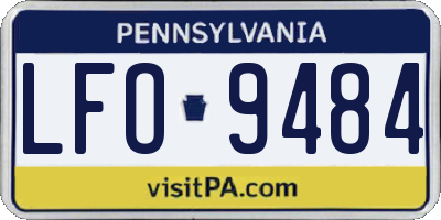 PA license plate LFO9484