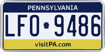 PA license plate LFO9486