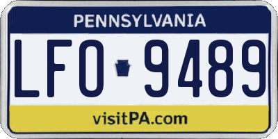 PA license plate LFO9489
