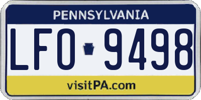 PA license plate LFO9498