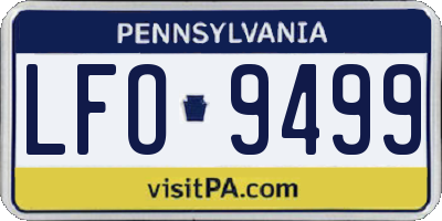 PA license plate LFO9499