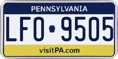 PA license plate LFO9505