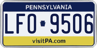 PA license plate LFO9506