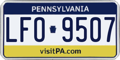PA license plate LFO9507