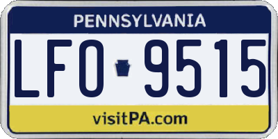 PA license plate LFO9515