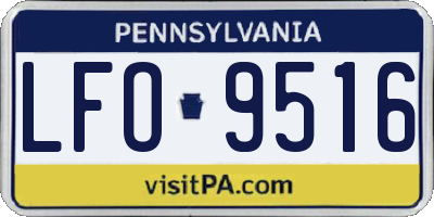 PA license plate LFO9516