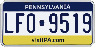 PA license plate LFO9519