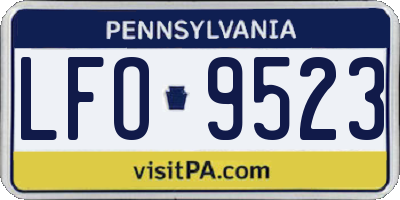 PA license plate LFO9523