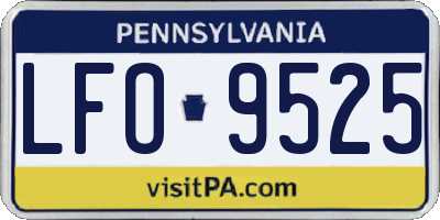 PA license plate LFO9525