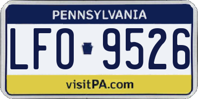 PA license plate LFO9526